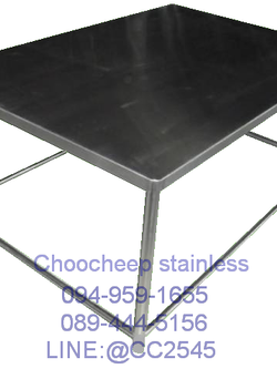 โต๊ะสเตนเลส-จัดเตรียมอาหารในครัว 1 ชั้น ยาว 140 ซม.