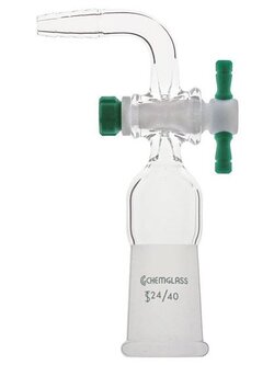 ADAPTERS, FLOW CONTROL, PTFE STOPCOCK, 90° - 1