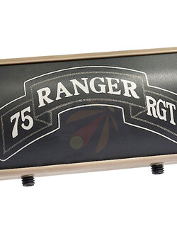 Custom Gun Rails (CGR) Aluminum Rail Cover (75 Ranger Regiment Scroll, Large Laser Engraved Aluminum) - FDE Retainer