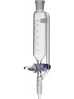 DURAN® Dropping Funnel, with Pressure Equalisation Tube cylindrical, with graduated scale and ground joints, 50-500 ml