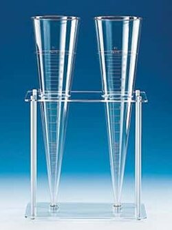 Imhoff Cone 1000 ml+Rack for Imhoff Cone 2 Holes -Vitlab