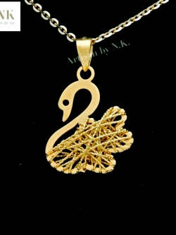 สวยสง่าดั่งหงส์ด้วย จี้ทอง 18K รูปหงส์ นำเข้าจากอิตาลี่ (18K Gold Swan Pendant, a elegant and charm for the special one)