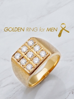 สะท้อนความหรูหรา มีระดับ ด้วยแหวนทอง 22K ฝังเพชร 9 เม็ด 1.36 กะรัต น้ำ 98 VVS