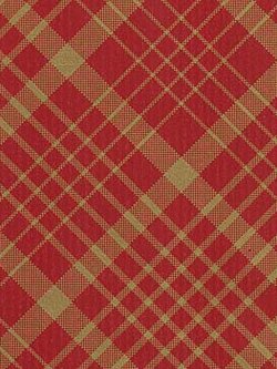 กระดาษห่อของขวัญ กระดาษคราฟ ลายสก๊อต สีแดง