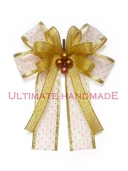 โบผ้าแก้วซ้อนโบทอง