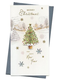 การ์ดคริสต์มาส Vintage - Merry Christmas and Happy New Year