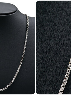 สร้อยเงินแท้ ลายผ่าหวาย ใหญ่ (silver Necklace)