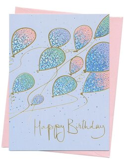 การ์ดวันเกิด ฟอยล์ทองโฮโลแกรม Happy Birthday