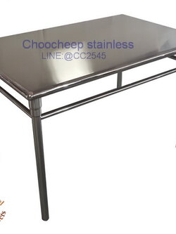 โต๊ะสเตนเลส-มุมโค้ง รุ่นพรีเมียม 110 ซม.