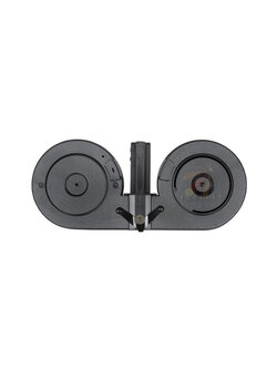 Electric Double Drum Mag Magazine for M4 / M16 Airsoft Guns (BK)