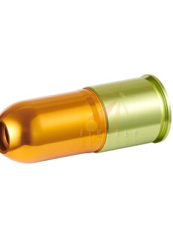 Lancer Tactical Long Aluminum Airsoft 40mm Green Gas Grenade Shell (Color: Gold / Green)