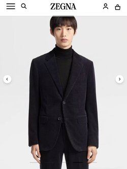 **do** เสื้อเบลเซอร์ Zegna NAVY BLUE CASHCO JACKET ผ้าลูกฝูก สินค้าใหม่ ของแท้