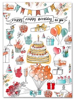 การ์ดอวยพรวันเกิด Jumbo ขนาด A4