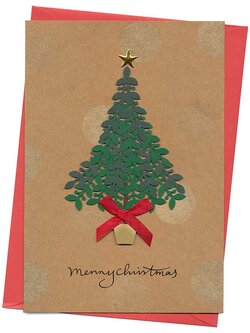 การ์ดคริสต์มาส กระดาษคราฟ Merry Christmas