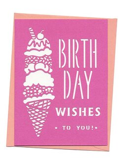 การ์ดวันเกิดฉลุลาย Birthday Wishes