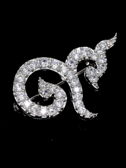 เข็มกลัดเลข ๙ มงคล ตัวเรือนเงินแท้