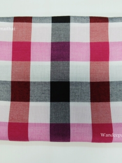 ผ้าขาวม้า เนื้อดี ราคาถูก สีชมพูขาวดำ