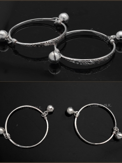 กำไลข้อเท้าเด็ก เงินแท้