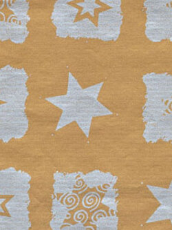 กระดาษห่อของขวัญ กระดาษคราฟ สีทอง-เงิน