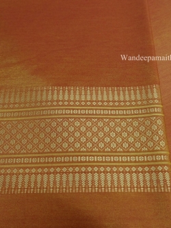 ผ้าไหมเกษตร คุณภาพดี ราคาถูก (สีส้ม)