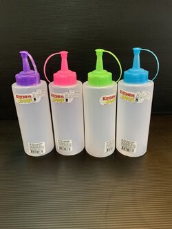 ขวดซอสใสเล็กสีหวาน 7016 (ราคาต่อโหล)