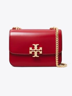 **do** กระเป๋าหนัง Tory Burch ELEANOR SMALL CONVERTIBLE SHOULDER BAG RUBY สินค้าใหม่ ของแท้