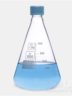 ISOLAB ERLENMEYERS - clear - glass - screw cap, 100-1000 ml