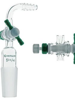 ADAPTERS, FLOW CONTROL, PTFE METERING STOPCOCK, 90°