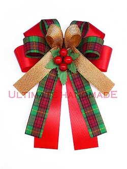 โบคริสต์มาสซ้อน ประดับช่อเบอร์รี่