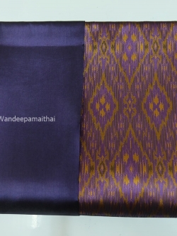 ผ้าไหมเกษตรตัดชุด สีม่วง