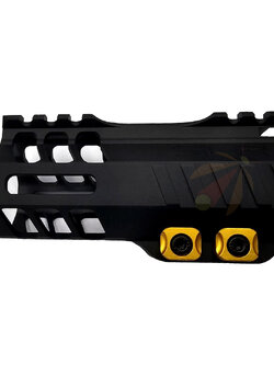 HONESTILL AR-15 M4 SLR M-LOK Handguard M Lock Lightweight Design Slim Free Float Aluminum Hand Guard Black (4.25")GD