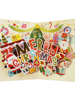 การ์ดคริสต์มาส Pop-Up Merry Christmas and Happy New Year