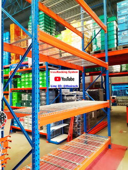 ชั้นเก็บสินค้าในคลังสินค้าแบบวาง 3พาเลท มือสอง