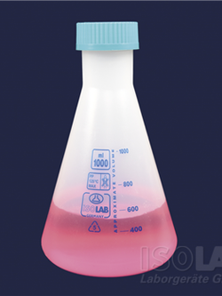 ISOLAB ERLENMEYERS - clear - polypropylene - screw cap, 50-1000 ml