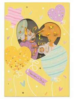 การ์ด Hollow Cut อวยพรวันครู Just For You Teacher's Day