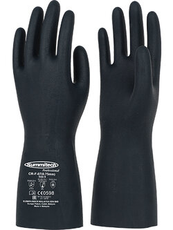 ถุงมือยางไนไตร ถุงมือป้องกันสารเคมี ถุงมือทำสวน ถุงมือทำความสะอาด SUMMITECH รุ่น CR-F07 Size 9 ( L ) บรรจุ 1:1