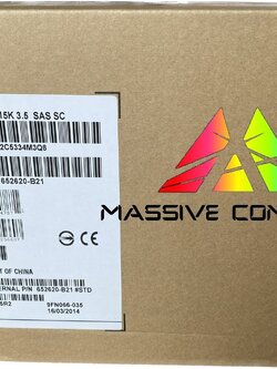 Massive Computer (ขาย จำหน่าย) HDD Hard Disk Server HP HPE Part # 652620-B21 HP 600GB 15K SAS 6G LFF HDD for G8