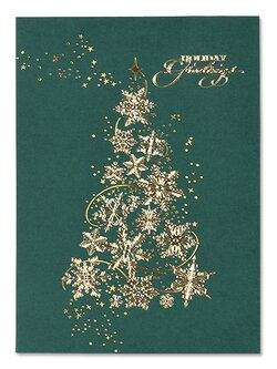 การ์ดคริสต์มาส สีพื้น มีให้เลือก 6 แบบ