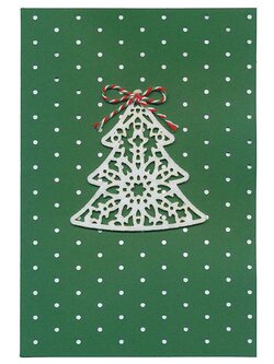 การ์ดคริสต์มาส ลายปรุ ฉลุลาย