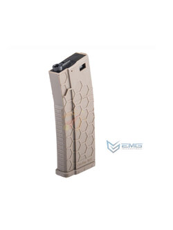 EMG HEXMAG LICENSED 230RD POLYMER MID-CAP MAGAZINE FOR M4 / M16 SERIES AIRSOFT AEG RIFLES (COLOR: DARK EARTH / SINGLE MAGAZINE)