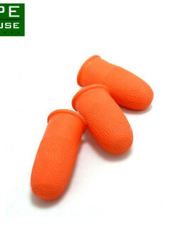 ถุงนิ้วยางธรรมชาติ สีส้ม