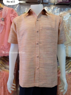 เสื้อไหมผสมฝ้าย สีโอรส L