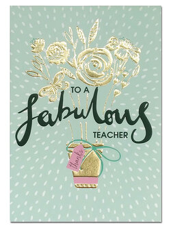 การ์ดขอบคุณคุณครู To A Fabulous Teacher -Thanks