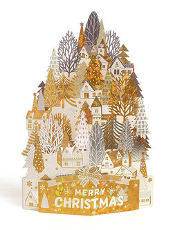 การ์ดคริสต์มาส ลายฉลุซ้อนสามมิติ Merry Christmas