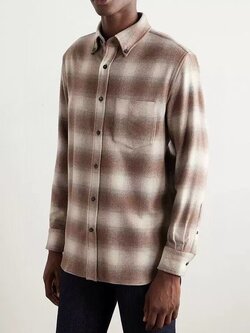 **do** เสื้อเชิ้ตผู้ชาย Loro piana Jack Shirt Cashmere Virgin Wool สินค้าใหม่ ของแท้