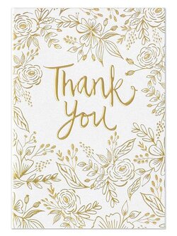 การ์ดขอบคุณ กระดาษมุก Thank You