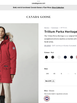 **do** เสื้อกันหนาว Canada Goose Trillium Parka Heritage แยกฮู้ดได้ มี 5 สีให้เลือก สำหรับผู้หญิง สินค้าใหม่ ของแท้