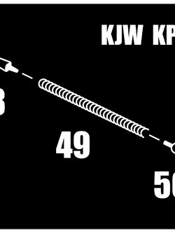 ZEUS KJW KP06 NO.048-050 SLIDE STOP PLUGER,SPRING