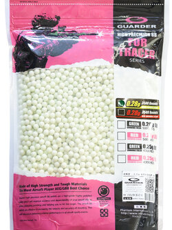 Guarder High Precision Made - 0.28g Green Glowing BBs (3500 rounds, Bag)