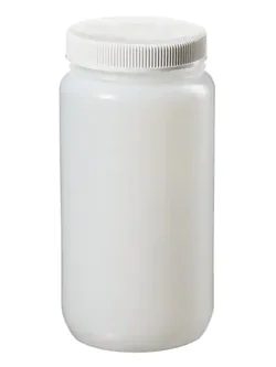 Nalgene™ Large Wide-Mouth HDPE Bottles with Closure, 2 L